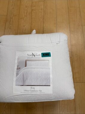 NANTUCKET 3pc Cotton Comforter Set 100% Stone Washed Fabric